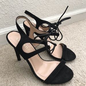 Lace up heel